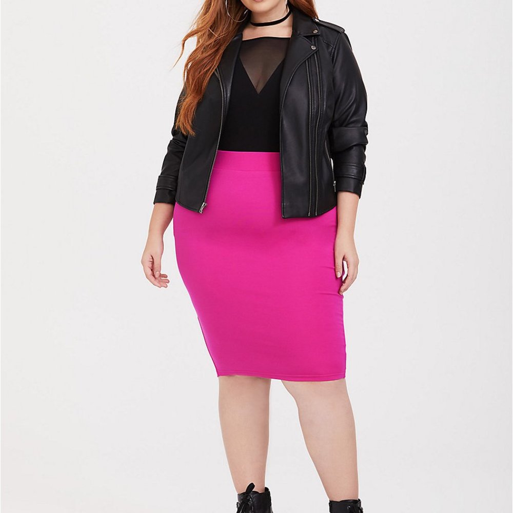 PINK PONTE PENCIL SKIRT item #11585255